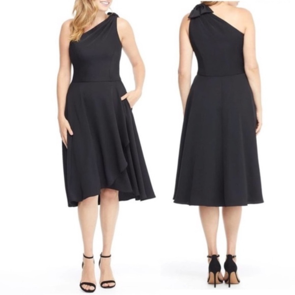 NWT Gal Meets Glam Octavia Crepe One Shoulder Dress Size 4 Cocktail!